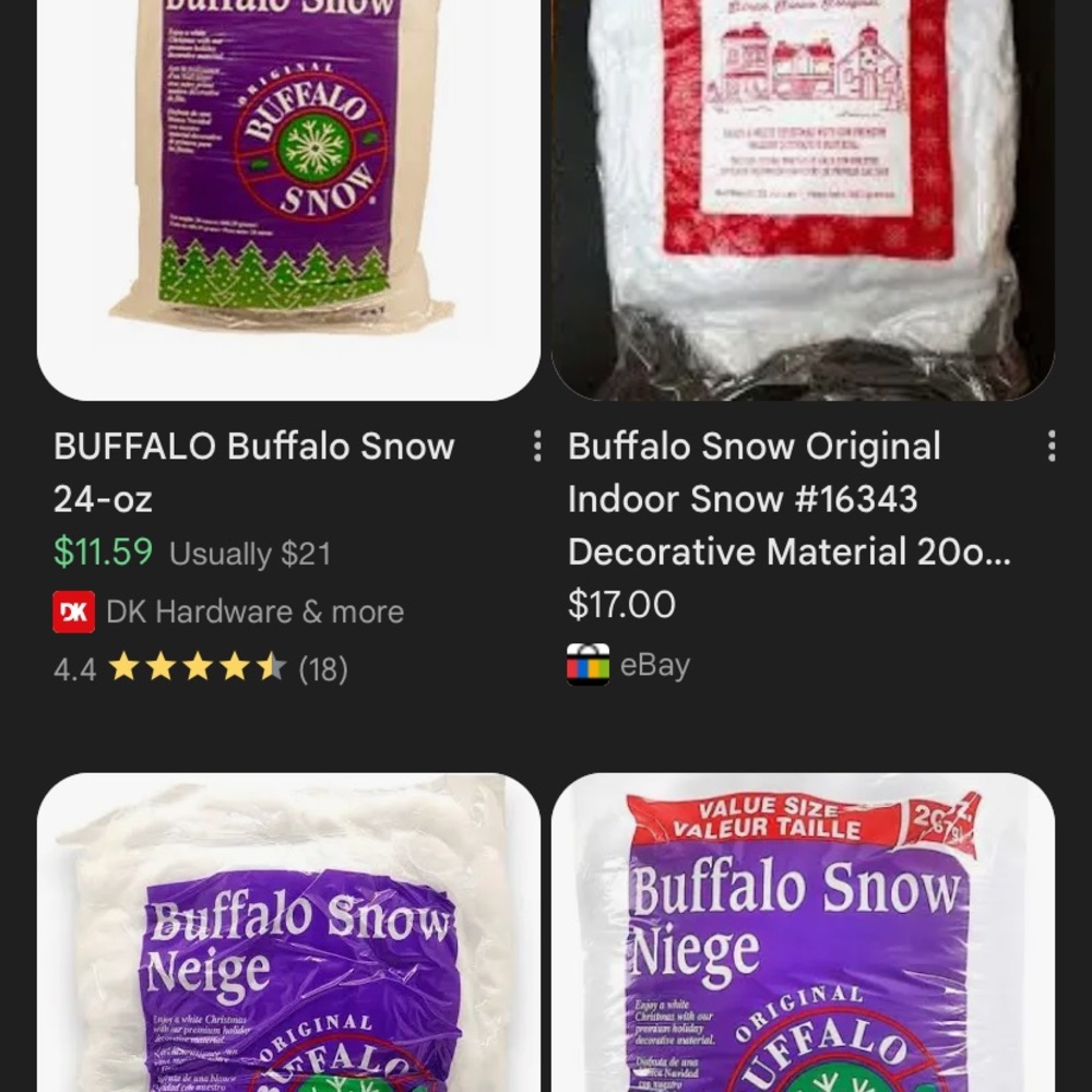 Buffalo Snow White Decorative Holiday Snow - Buffalo Brand - Picture 3 of 4